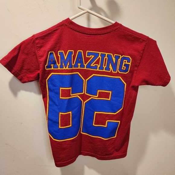 Marvel The Amazing Spiderman red kids short Sleeves t-shirt size 8 - Picture 7 of 7